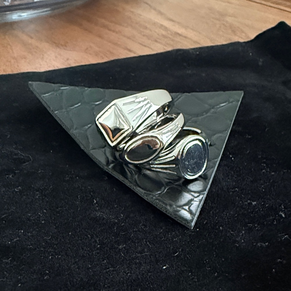 NWT - Luv Aj - The Signet Ring Stacker Set - Silver (SOLD OUT)